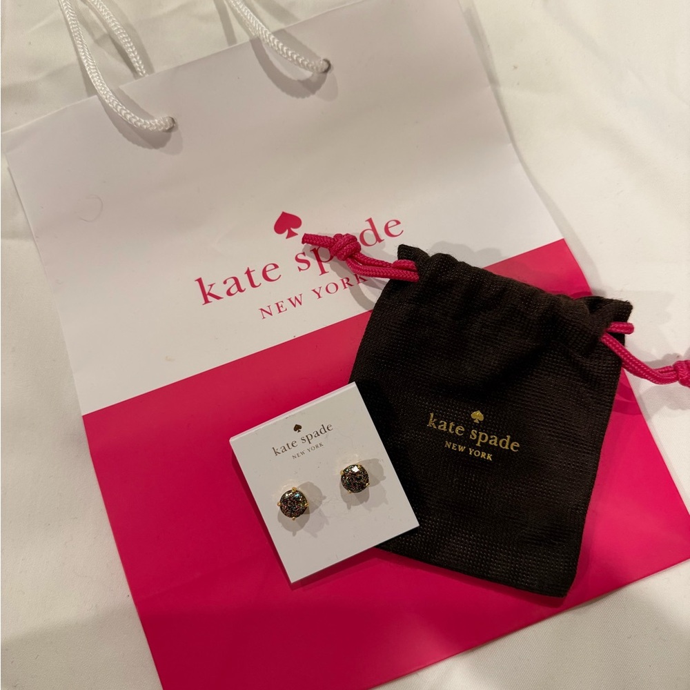 Kate Spade Multicolor Glitter Stud Earrings